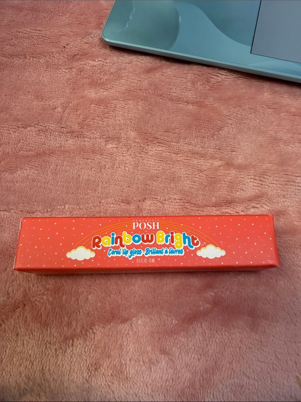 Perfectly Posh Rainbow Bright Coral Lip Gloss 0.5 oz NIB Retired Rare